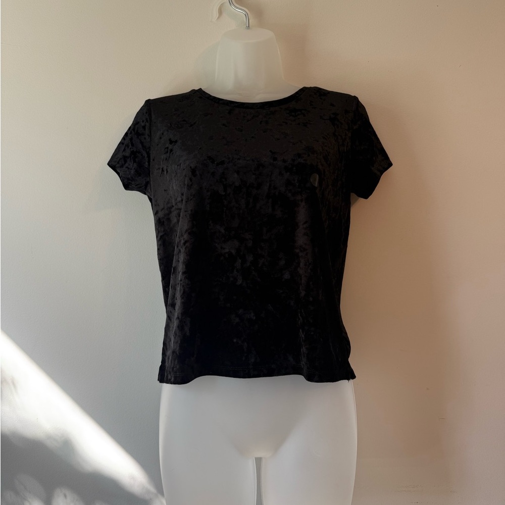 Y2K Aeropostale Black Velvet Top